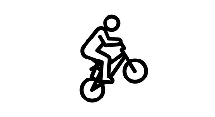 Fototapeta premium BMX rider performing a trick jump on a bicycle.