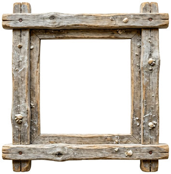 Simple handmade wooden picture frame with a natural, organic finish