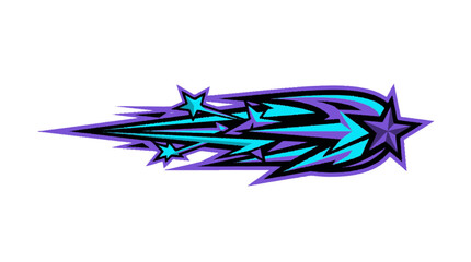 Fototapeta premium Sketchy flat textured illustration of a vibrant abstract speed effect 