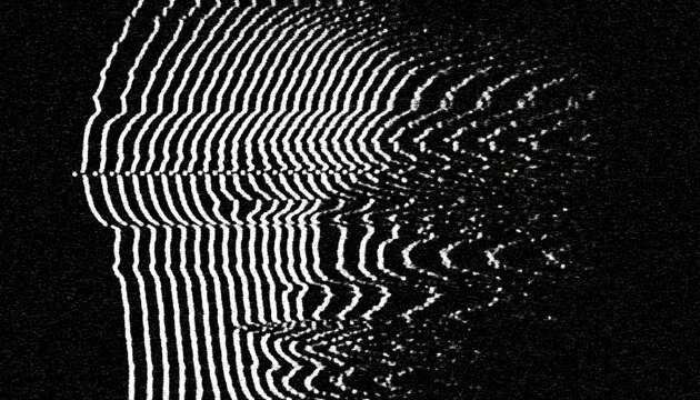 Retro VHS background. Glitch art scan line background. TV scan line monitor for old technology concept. Glitch camera effect.	