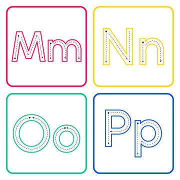 Tracing Alphabet MNOP for Kids