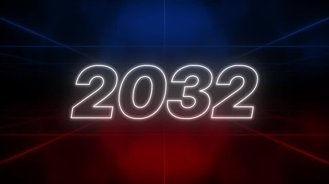 2032 Text Retro Style