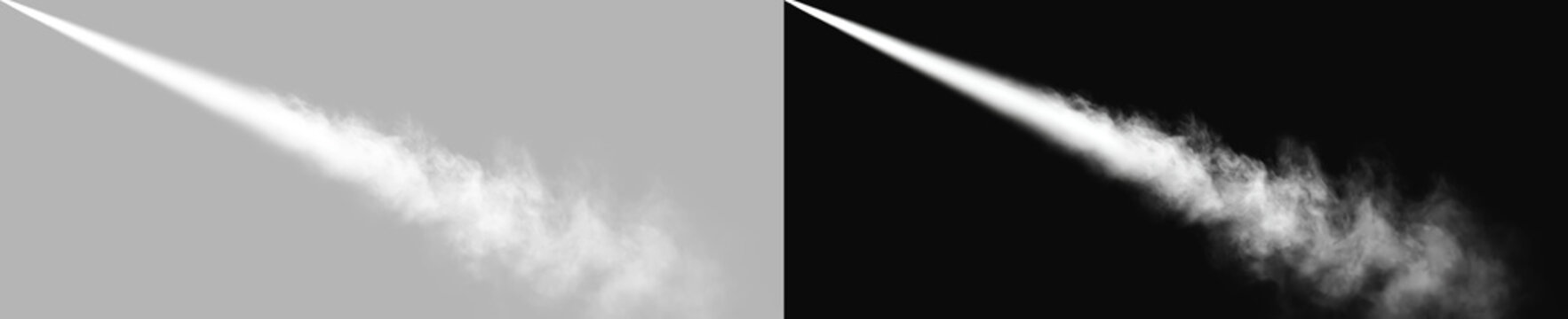 Diagonal steam jet blast or white dust aerosol cloud explosion design element