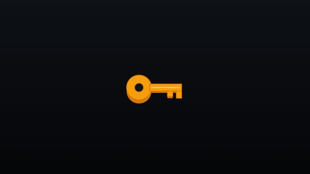 Vibrant golden key icon, a powerful symbol for unlocking exclusive features, securing digital assets, and marking crucial points on any premium success checklist