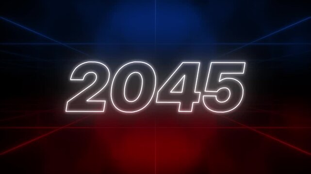 2045 Text Retro Style