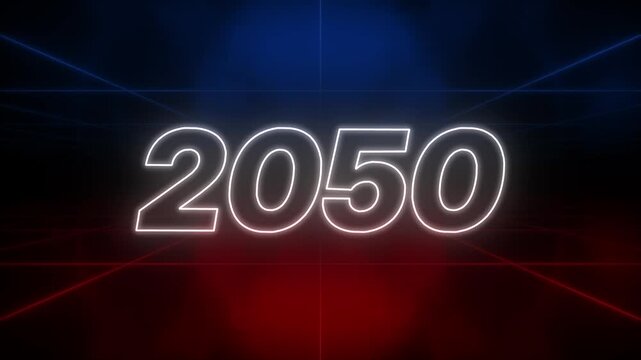 2050 Text Retro Style