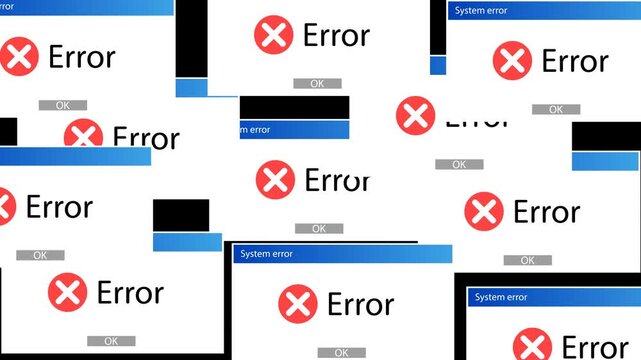 Vintage Retro Operating System Warning Error Popup Window Collage Background