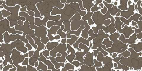 Brown camouflage pattern with white accents on white background © MD.HUZZATULLAHISLAM