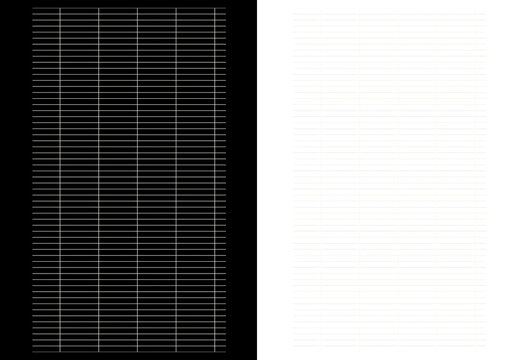 Minimalist ledger paper background set, black and white accounting spreadsheet grid, professional financial document template for bookkeeping