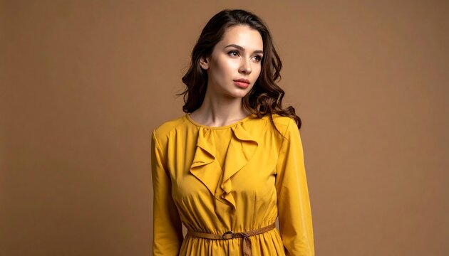 Brunette Yellow Dress Images – Browse 90,384 Stock Photos, Vectors, and Video