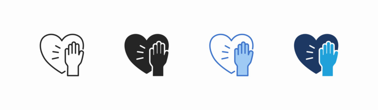 Set of voluntary icon collection in multiple style. Icon suitable for web and mobile application
