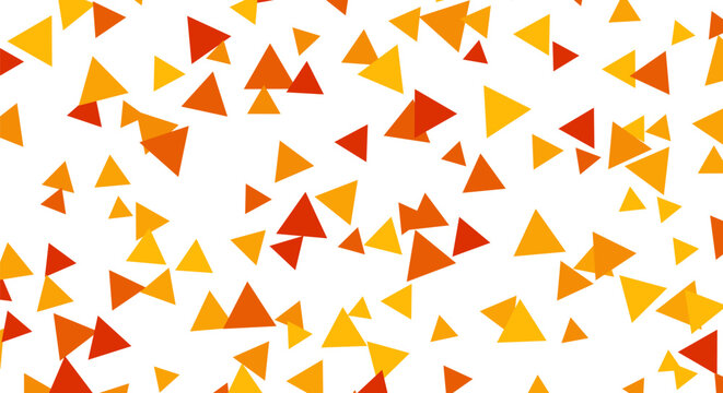 Abstract geometric pattern with warm toned triangles in orange and red.