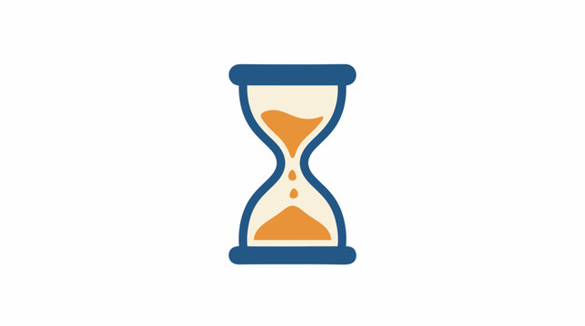 Minimalist hourglass icon representing time management and countdown.