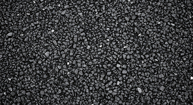 Asphalt Gravel Stone Black Texture Surface for Industrial and Road Construction Background