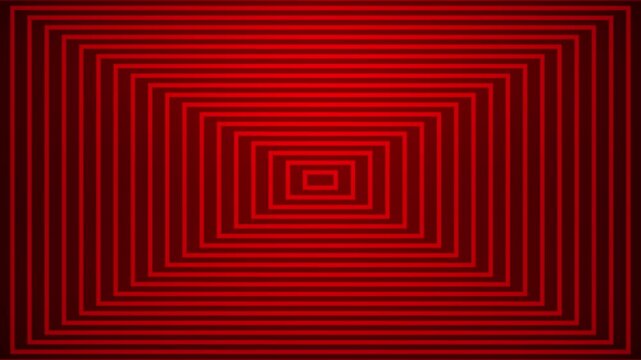 Red Rectangular Geometric Pattern on a Dark Gradient animation Background abstract. Abstract motion of red geometric rectangles shifting elegantly in a dark gradient animated style.