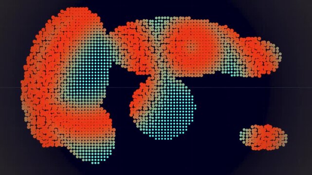 Dynamic digital heatmap animation visualizing data density, activity distribution, spatial analytics, pattern recognition, monitoring, and real time business intelligence on seamless looping video