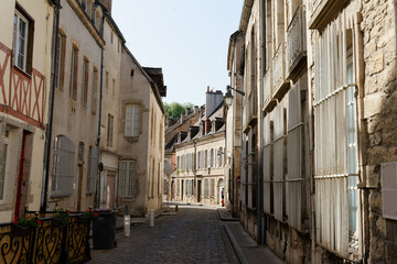 Beaune France cobblestone street historic old town alleyway © HighDispersion