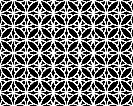 Stylish monochrome background design. Repeating elements of stylish ornament, seamless pattern