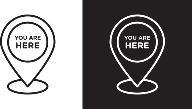 You are here pointer icon