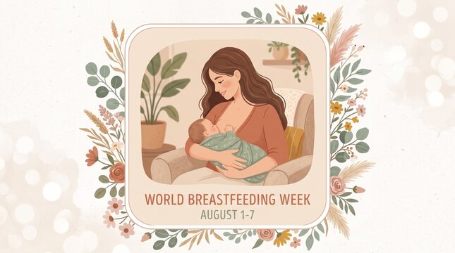 Mother holding baby celebrating world breastfeeding week august 1 7.