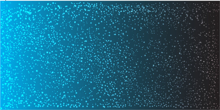 Blue glitter stardust background, sparkling cyan light particles on dark gradient, glowing cosmic dust texture for festive holiday banners and luxury design