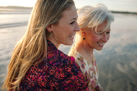 Mother and daughter in Coronado, California