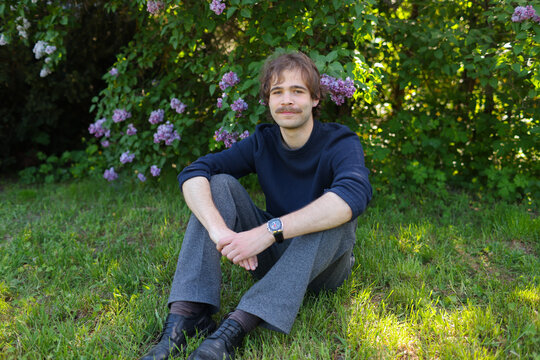 the young man in the park