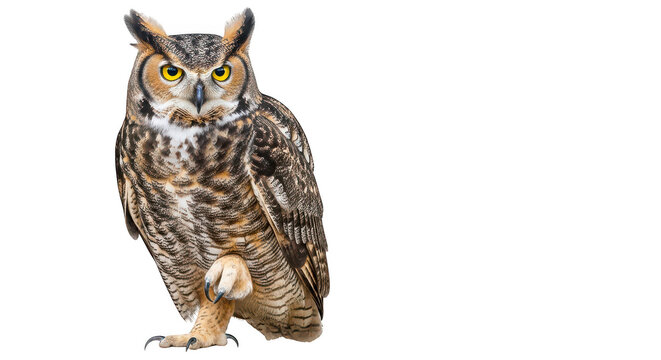 Great horned owl portrait