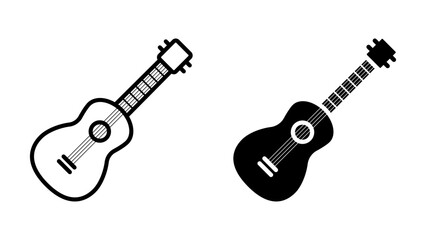 Fototapeta premium Guitar icon set. music sign. for mobile concept and web design. vector illustration on white background