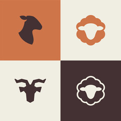 Minimalist Sheep Logo Bundle Modern Farm Brand Identity Vector Collection © 22creative