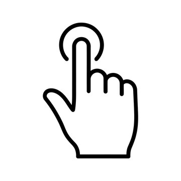 Black outline drawing of hand gesture isolated on transparent background.