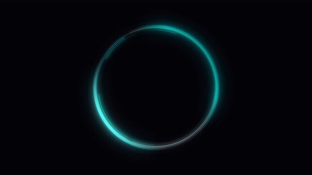 Glowing futuristic circular light effect motion graphic