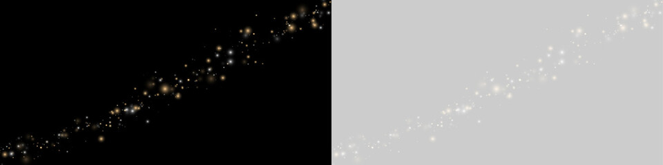 Obraz premium Gold glitter cloud PNG creates a floating texture with sparkling dust and warm light. Premium overlay enhances creative projects. Great for designs.