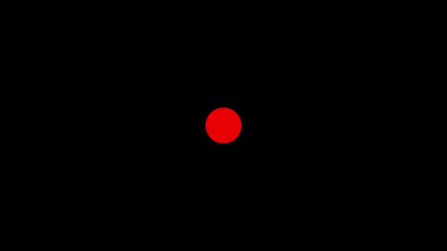 Record button animation on a transparent background, record overlay animation for video recording, movie recording. Perfect for shows and social media live performances  in 4k with alpha channel.
