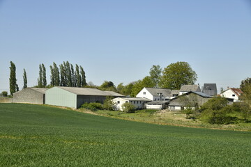 L'un des hameaux composé de plusieurs fermes à la Bruyère (Namur) © Photocolorsteph