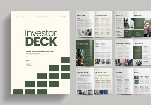 Investor Pitch Deck Brochure Layout