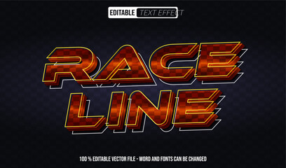 Race Line 3d Editable Text Effect Racing Theme © Supriyadi