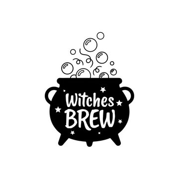 Witches brew cauldron illustration