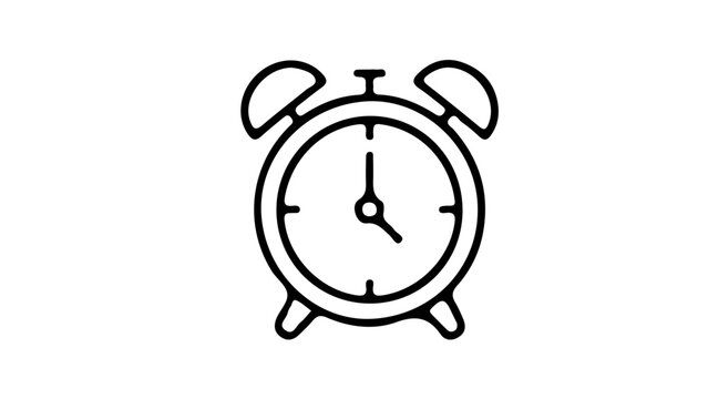 A minimalist alarm clock with hands and snooze button emphasizing punctuality and time management.