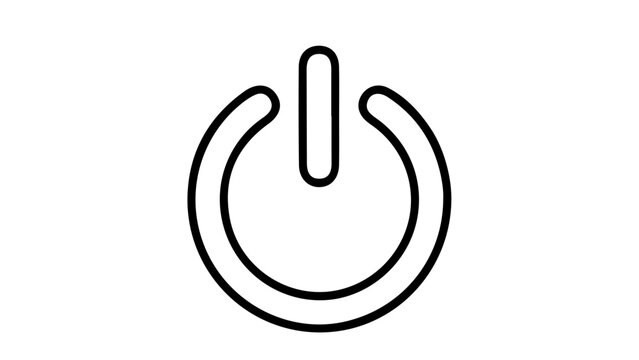 A circular power button icon with a horizontal bar suggests activation, control, or on/off functionality in user interface design.