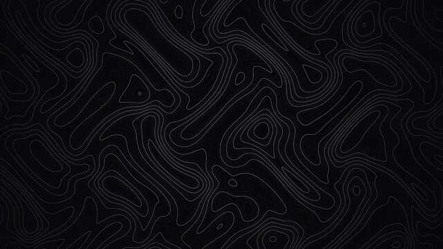Abstract Dark Topographic Map Contour Lines Background