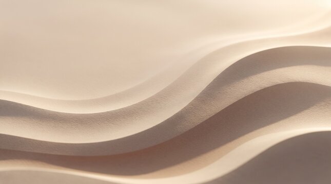 ​Abstract background with soft flowing beige waves and delicate paper texture
