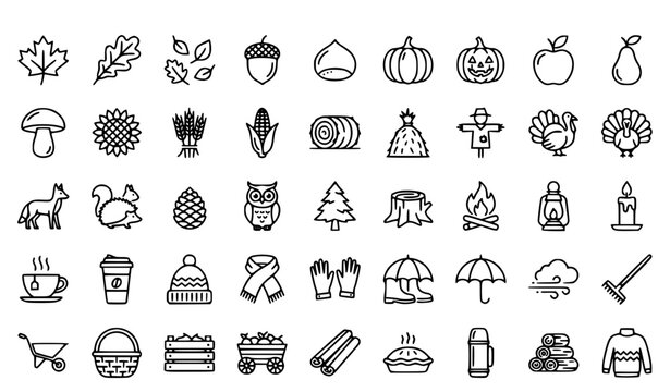 Set of 30 Protein Outline Icons Editable Stroke Linear Vector Collection with High Protein Foods Sports Nutrition Amino Acids and Fitness Symbols