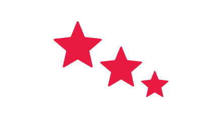 Fototapeta premium Three red stars on a