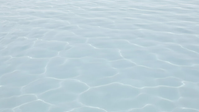 Soft light reflections on clear blue swimming pool water with gentle ripples and transparent liquid texture for summer background visuals