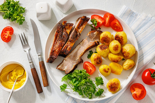 British Pub Style Classic Roasted Pork Ribs
