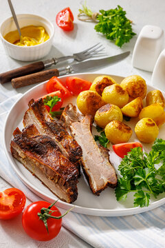British Pub Style Classic Roasted Pork Ribs
