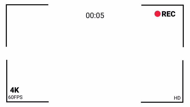Record button animation on a transparent background, record overlay animation for video recording, movie recording. Perfect for shows and social media live performances  in 4k with alpha channel.