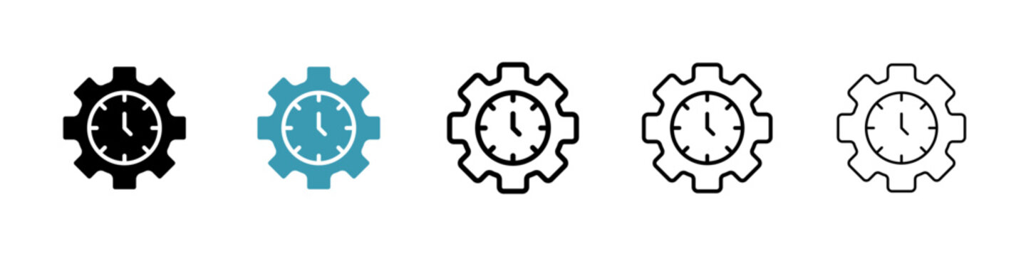 Productivity and efficiency vector icon logo or illustration