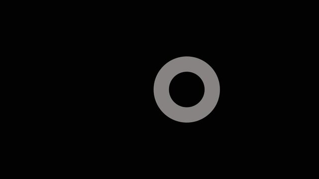 Simple grey circle donut shape on black background a flat circular ring or centered on a dark background, minimalist vector style graphic ring geometric minimalist abstract design
